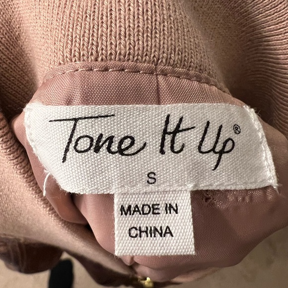 Rose Gold Tone It Up Bomber Jacket - Picture 2 of 4